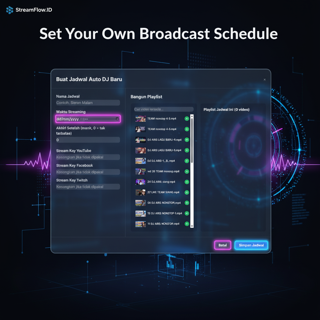 Form Jadwal Auto DJ Baru